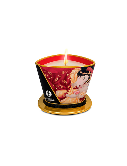 Vela de Fresas con Champagne 170ml Shunga - Dulce Secreto